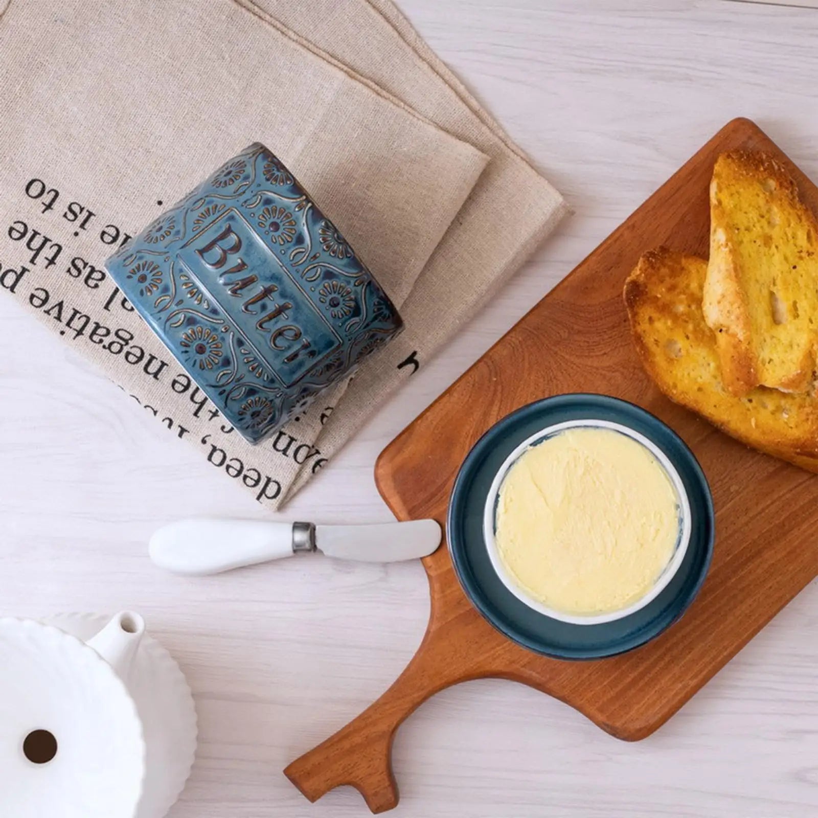 Manteigueira de Cerâmica Provençal – Estilo Clássico Francês - Casa Ornato