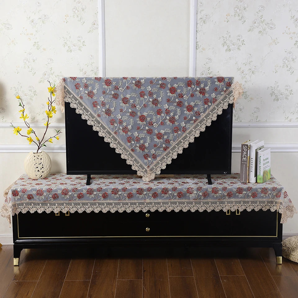 Battilo-Toalha De Mesa De Renda Bordada Retangular, Cobertura De Mesa De Luxo, Toalhas De Mesa De Café, Mesas De Jantar, Casa, Decoração De Casamento