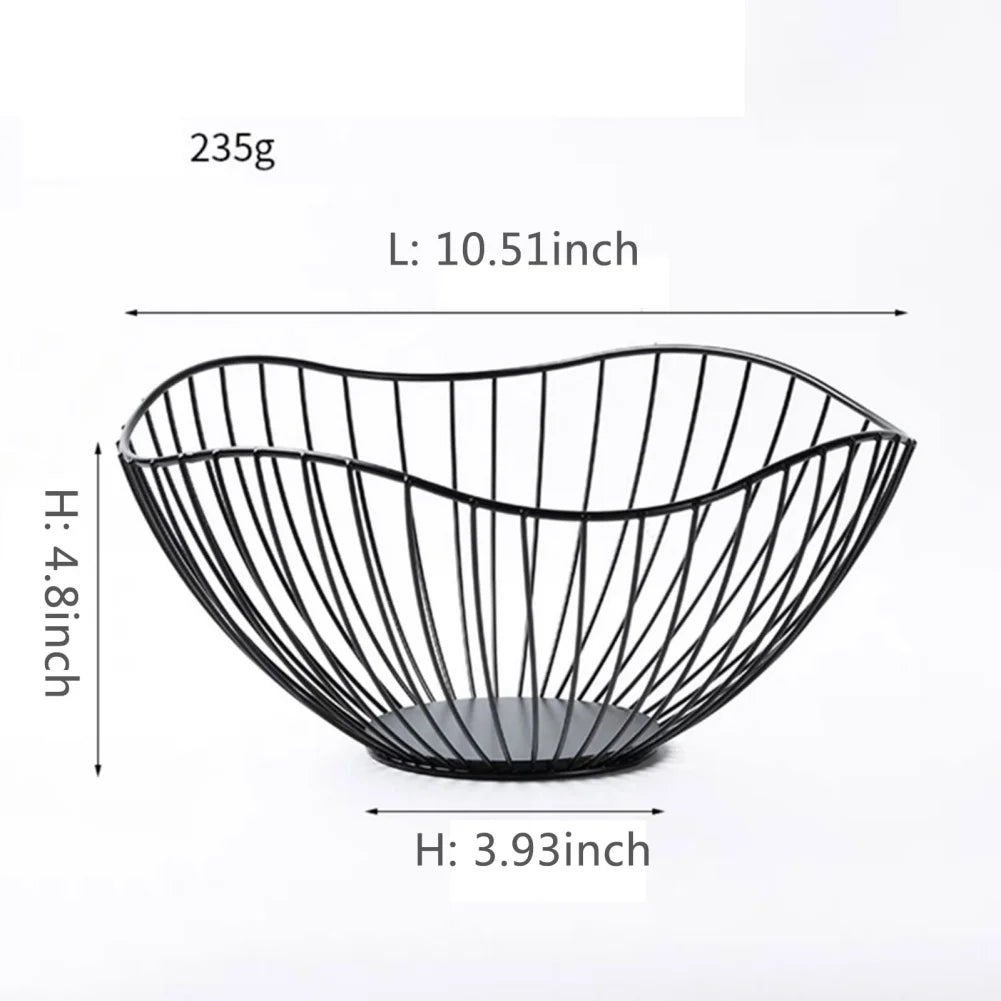 Cesta de Frutas de Metal Minimalista para Sala e Cozinha - Casa Ornato