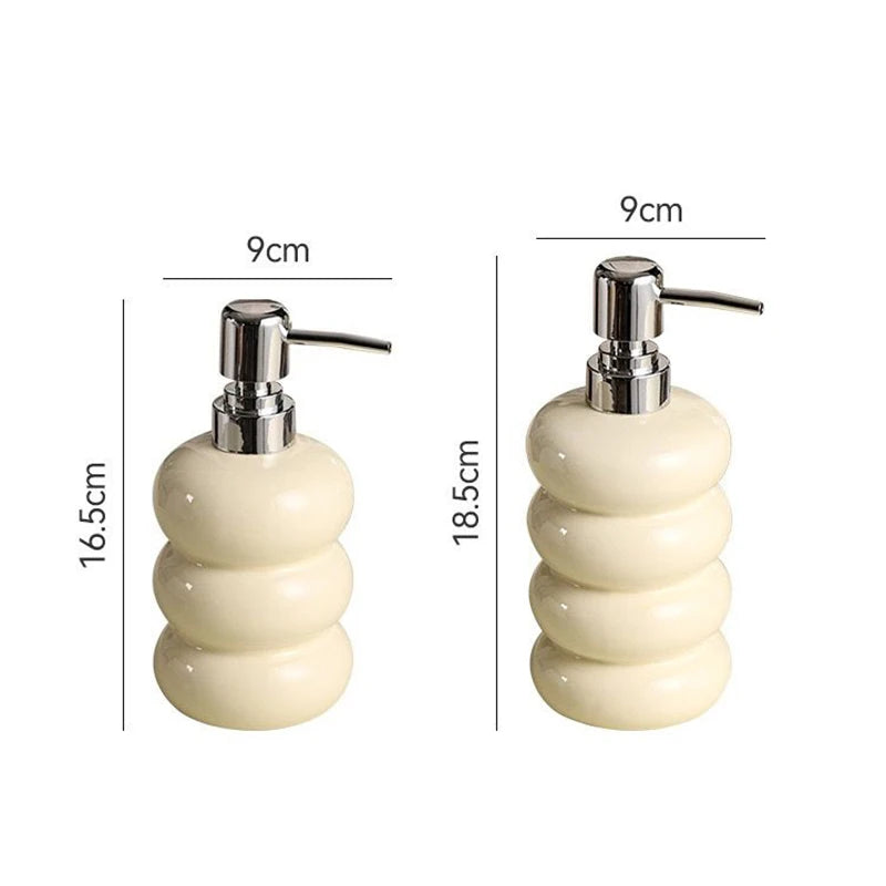 Dispenser de Sabão em Cerâmica para Banheiro - Casa Ornato