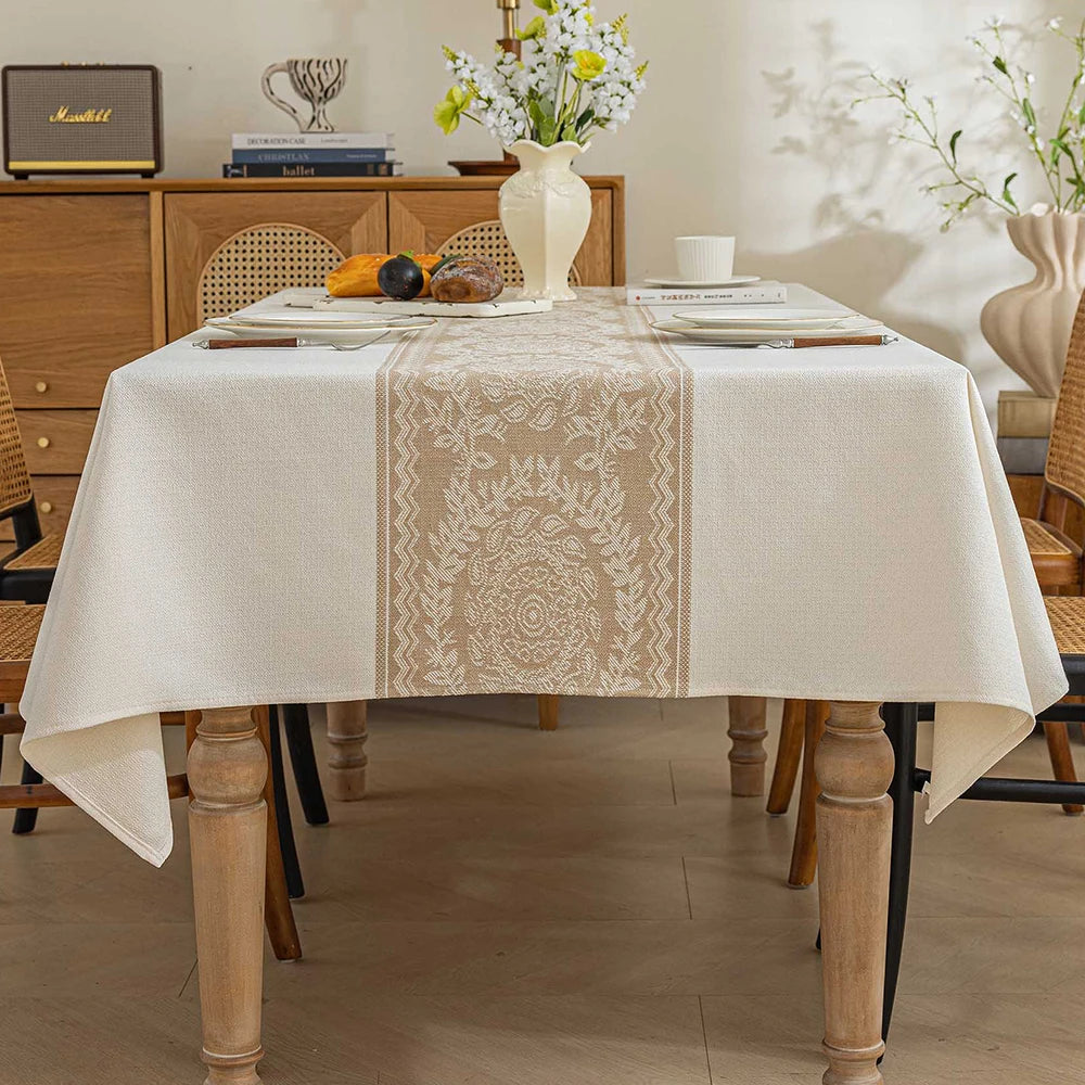 Battilo vintage retângulo toalha de mesa de linho capa de mesa à prova dwaterproof água resistente a manchas para mesa de jantar decoração da cozinha