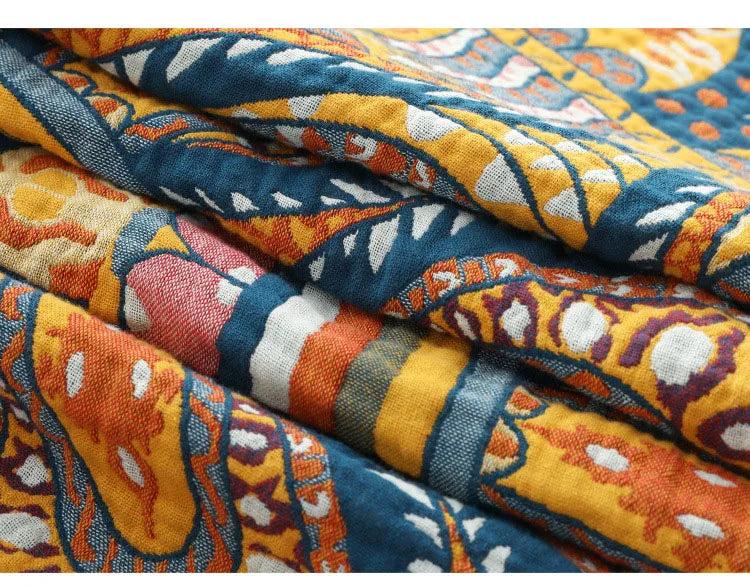 Europeu macio sofá cobertor colcha boho sofá toalha verão cobertor lance 100% algodão folha de cama dupla capa legal colcha