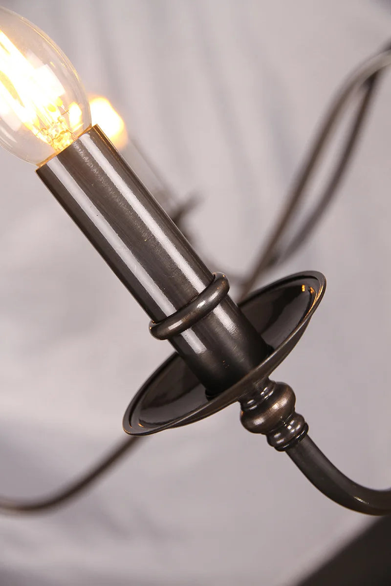 Luz americana simples moderna do candelabro do ferro, sala de estar, cozinha, sala de jantar, quarto, estudo, iluminação da vela, personalidade