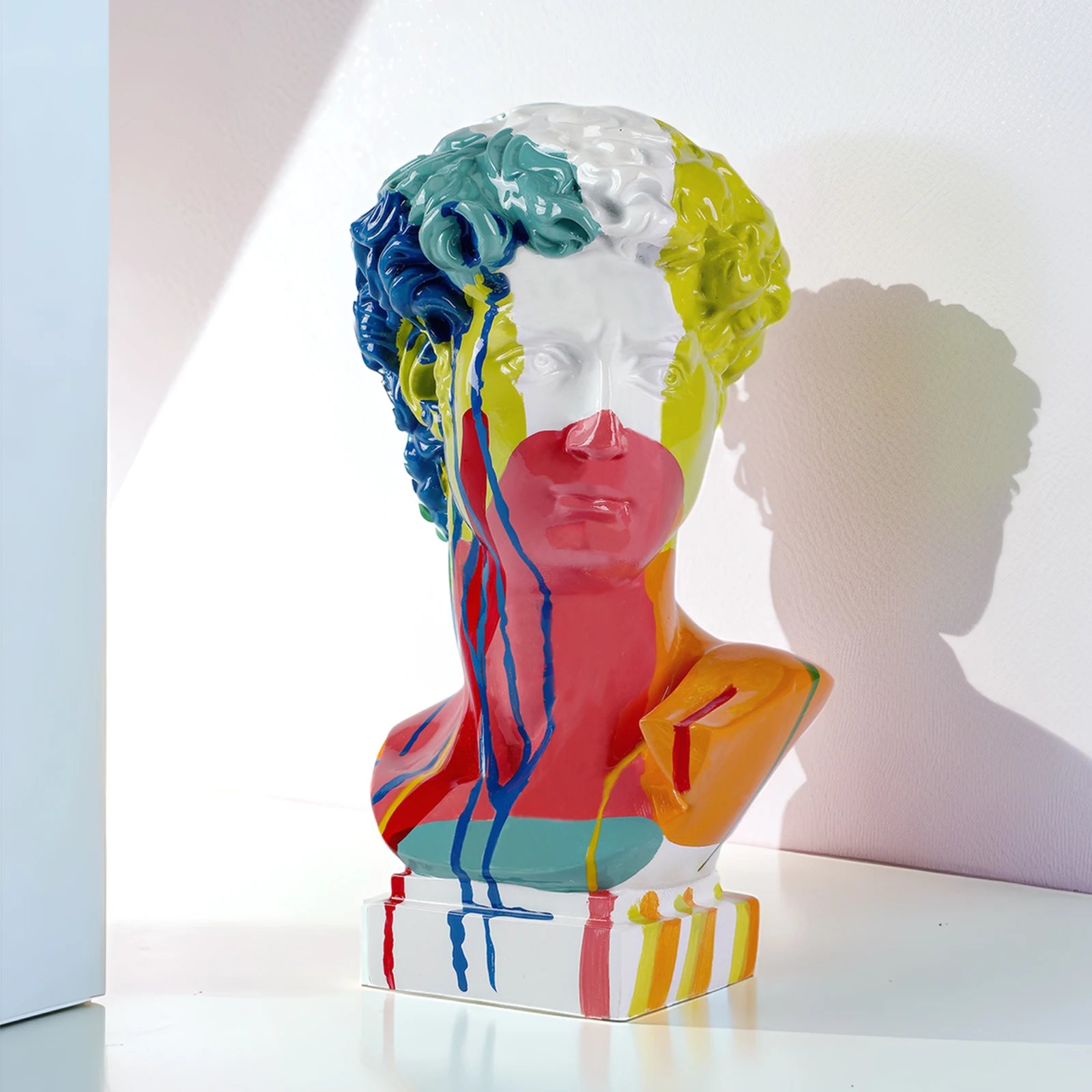 Europeu decoração de casa david cabeça resinstatues estátuas decoração para casa moderna arte abstrata busto escultura arte esboço prática
