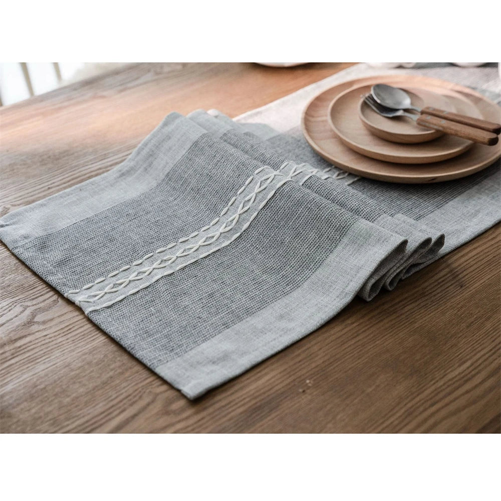 Corredor de mesa verde nórdico jacquard geométrico bandeira de mesa franja chá país toalha de mesa corredores para mesa de jantar capa decoração