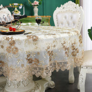 Battilo-Toalha De Mesa De Renda Bordada Retangular, Cobertura De Mesa De Luxo, Toalhas De Mesa De Café, Mesas De Jantar, Casa, Decoração De Casamento