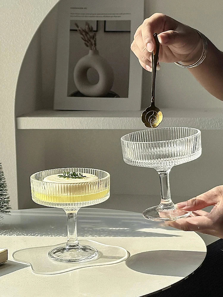 Copos verticais simples para sobremesa, pudins, sorvetes, bebidas frias, coquetéis, champanhe, utensílios domésticos