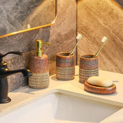 Conjunto Clássico de Banheiro em Cerâmica Vintage – 4 Peças - Casa Ornato