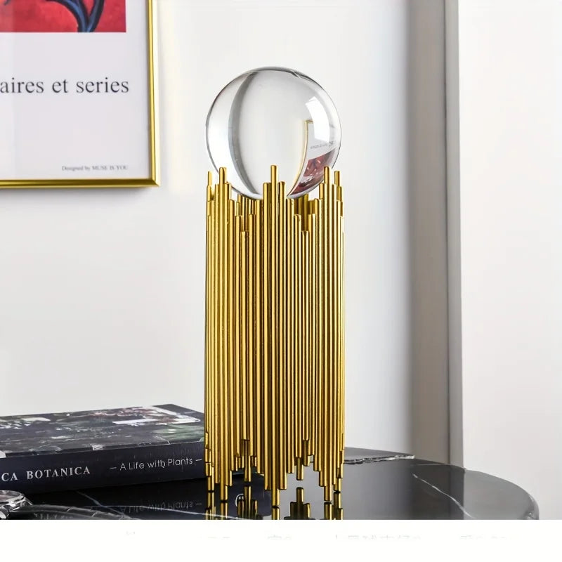 Escultura Abstrata de Metal Minimalista para Decoração AuroraSculpt - Casa Ornato