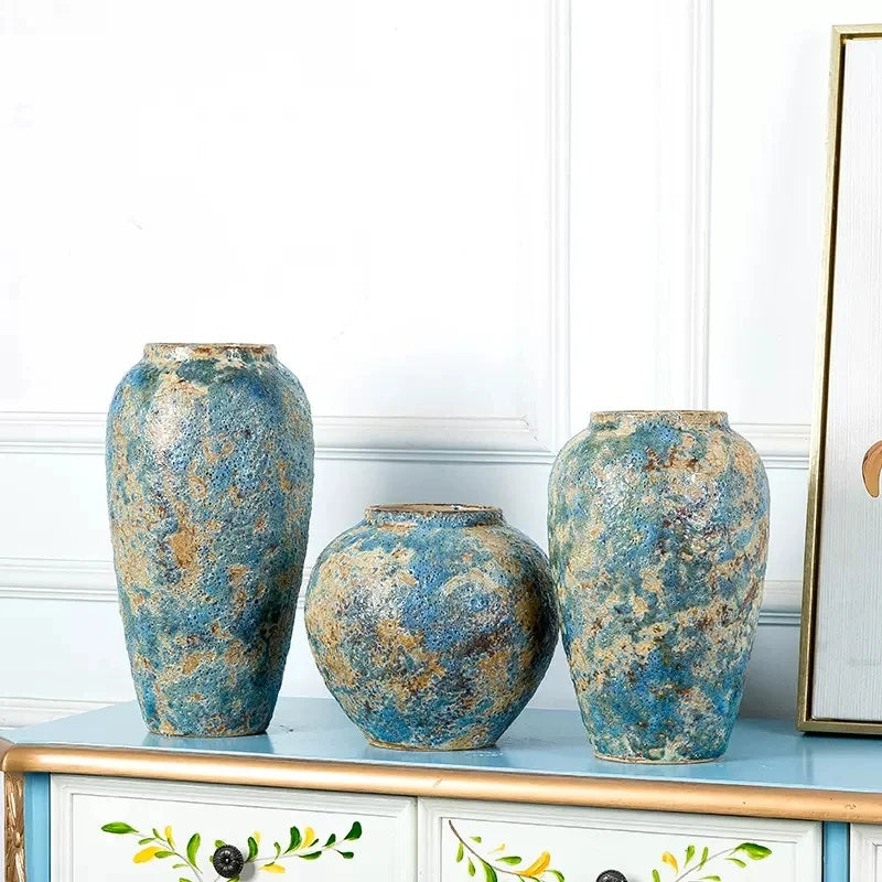 Vaso de Cerâmica Artesanal Estilo Retrô - Casa Ornato