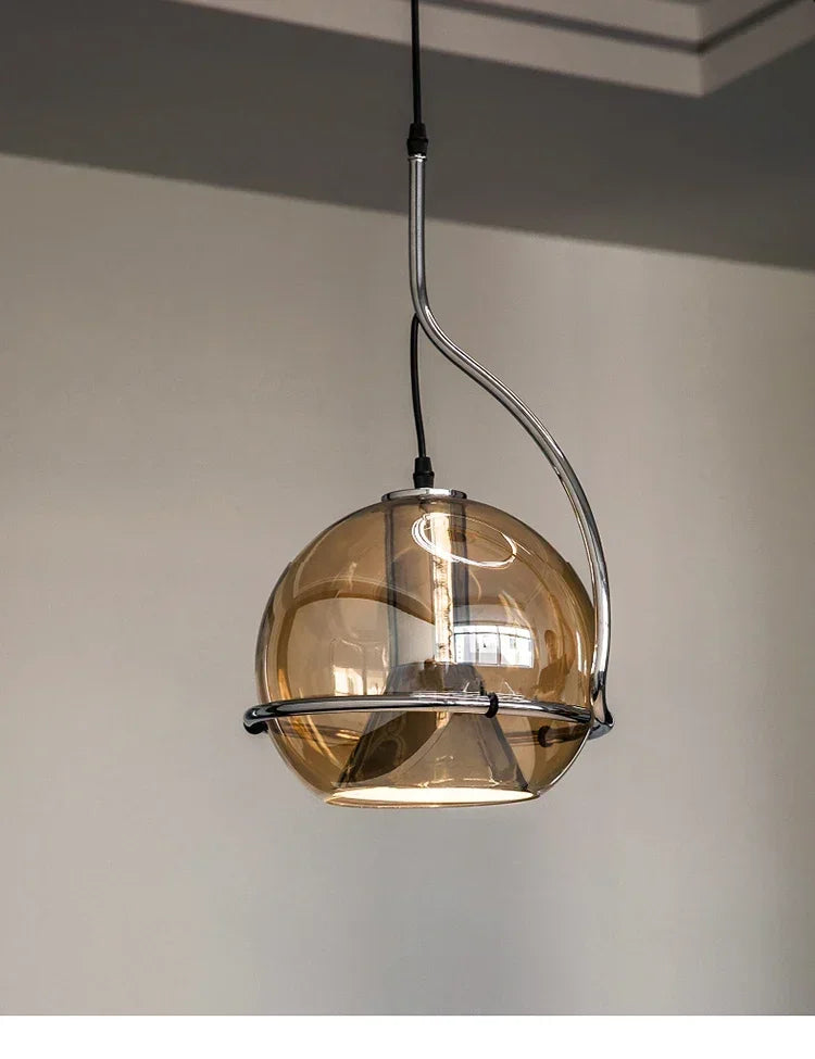 Nordic dinamarca bauhaus elegante lustre de vidro sofisticado para restaurante bar quarto iluminação designer moderno