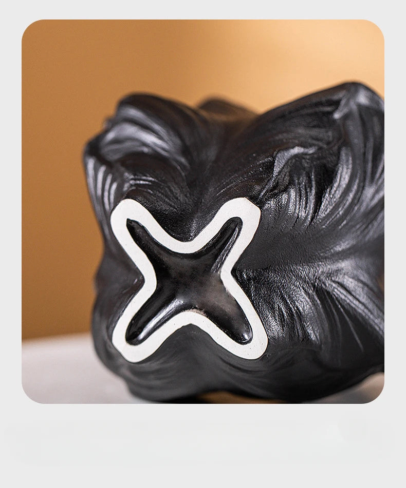 Vaso de cerâmica com padrões irregulares de rugas, acessórios hidropônicos, artesanato de pétalas, vaso de flores, acessórios de decoração para casa