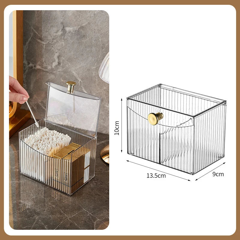 LumiBox - Organizador de Cotonetes e Maquiagem - Casa Ornato