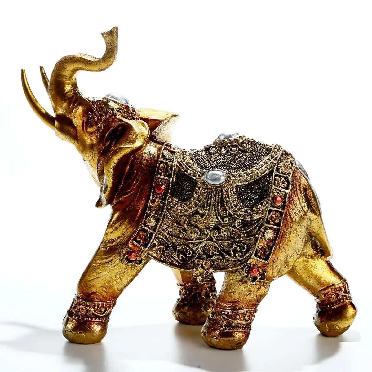 1 peça decoração de resina de elefante-escultura 3D artesanal, presente de casamento exclusivo e ornamento de casa para sala de estar/prateleira