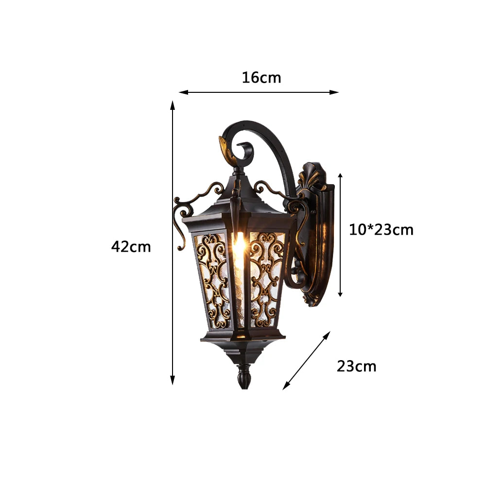 Europeu exterior impermeável parede luzes, Super Bright jardim luzes, Villa entrada da porta da frente, ambos os lados, varanda, Te