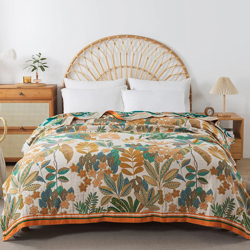 Europeu macio sofá cobertor colcha boho sofá toalha verão cobertor lance 100% algodão folha de cama dupla capa legal colcha