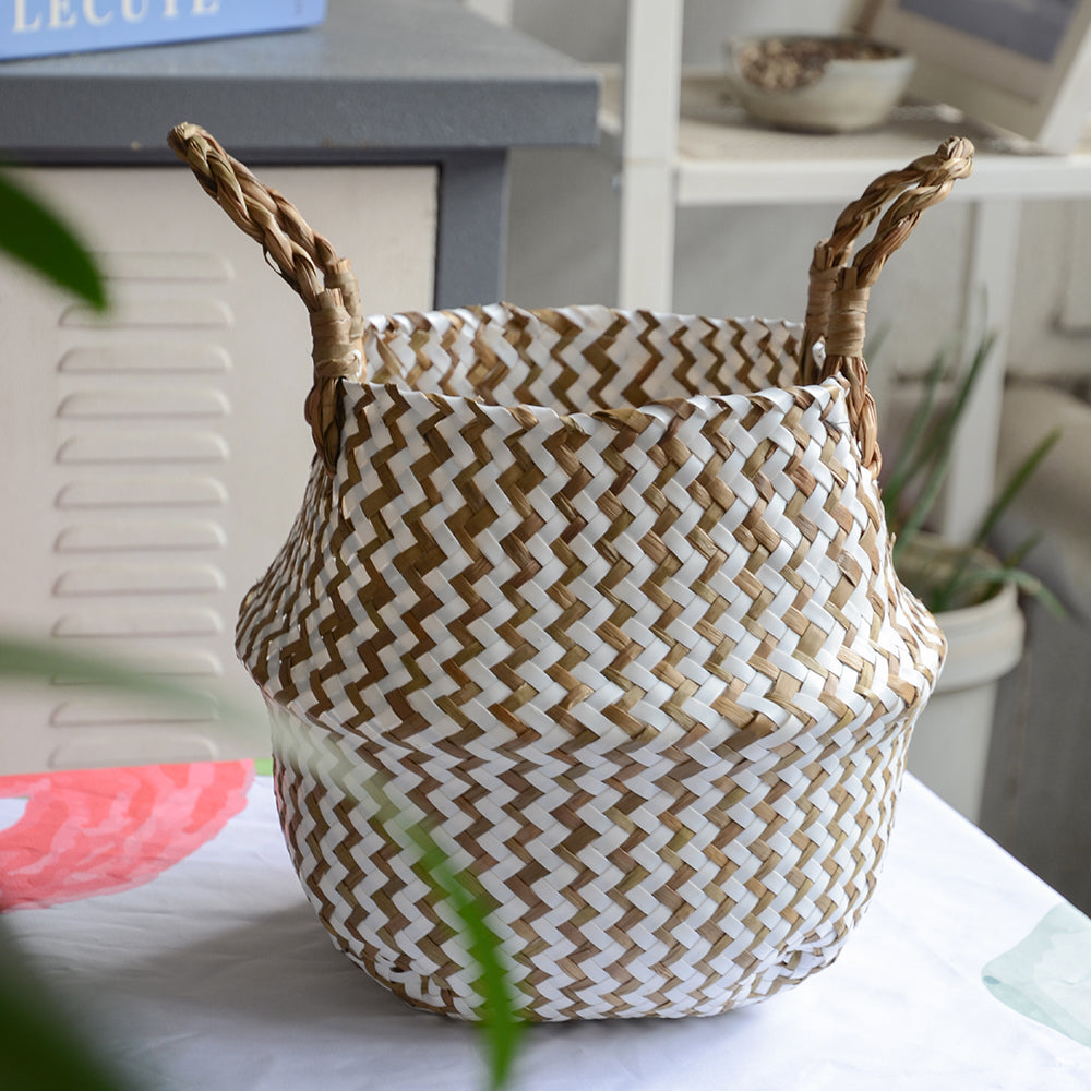 Cesta de Vime Artesanal Boho Elegance - Casa Ornato