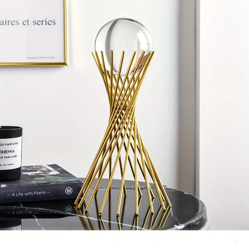 Escultura Abstrata de Metal Minimalista para Decoração AuroraSculpt - Casa Ornato