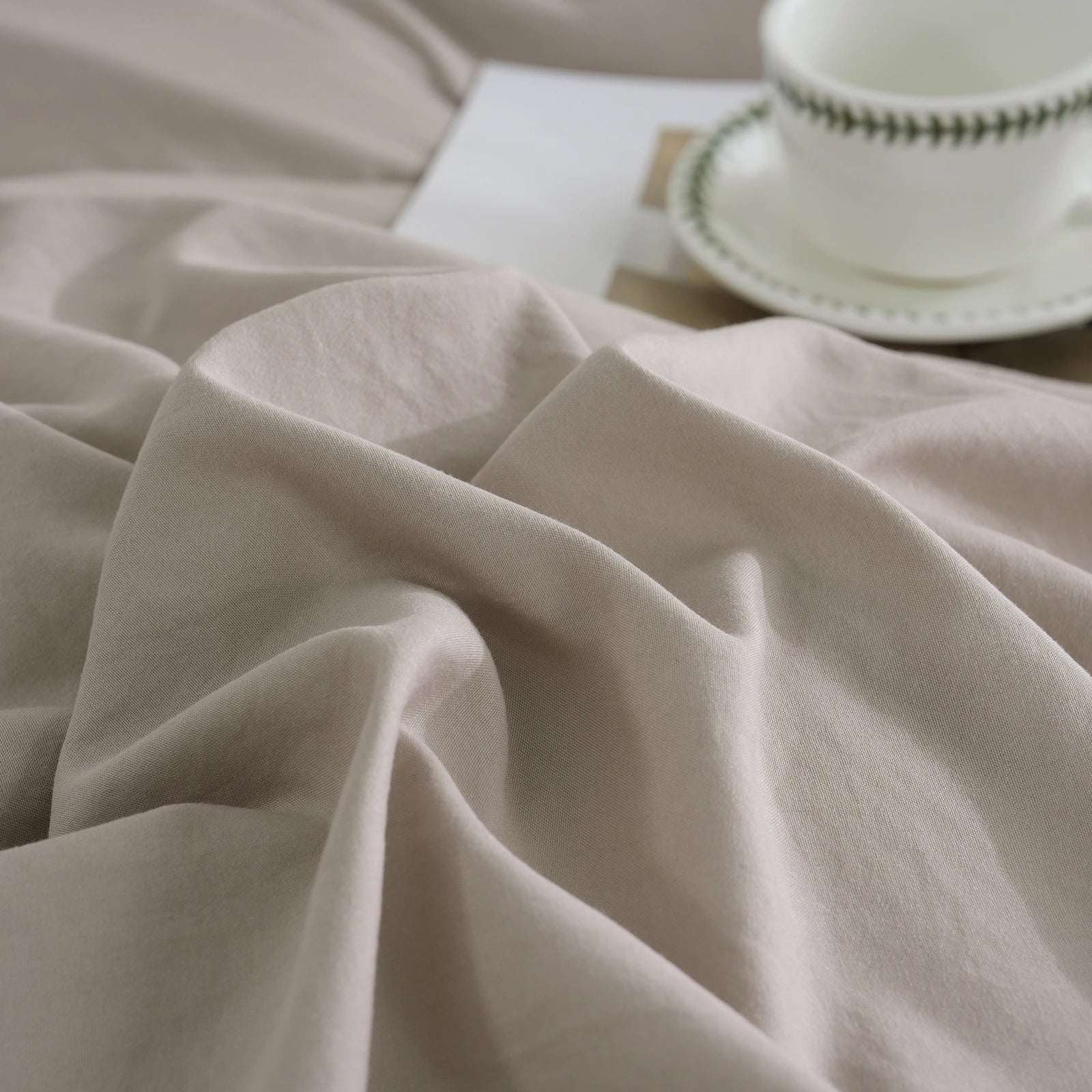 3 pçs branco e cáqui conjunto de capa edredão bola consolador capa linha geométrica conjunto cama macio leve para baixo conjunto cama toda a temporada