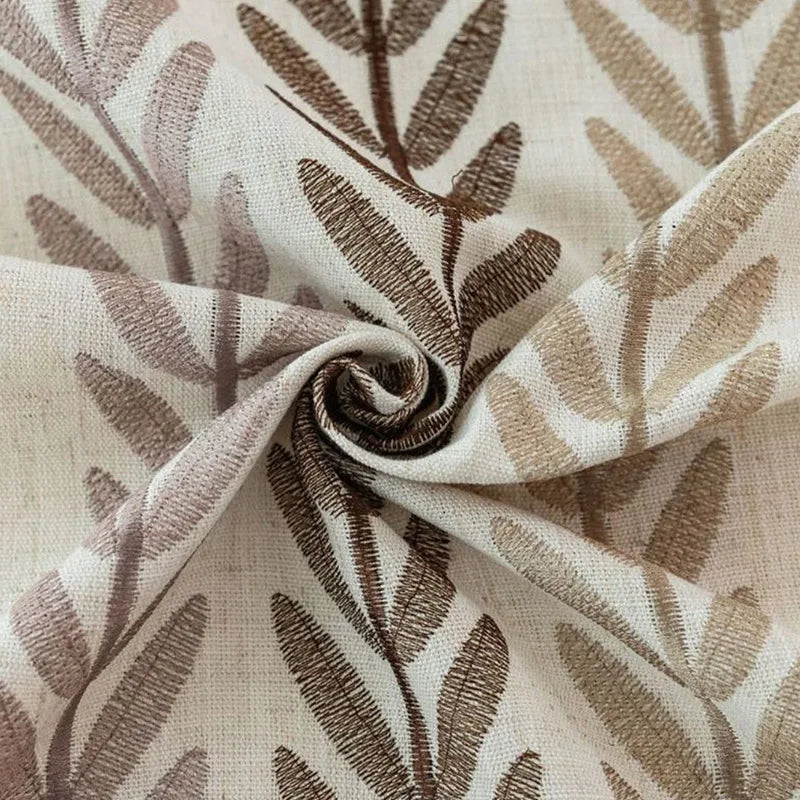 Toalhas de mesa bordadas de linho de algodão retângulo capa de mesa à prova de poeira, toalhas de mesa com padrão de flor bordada, decoração de festa