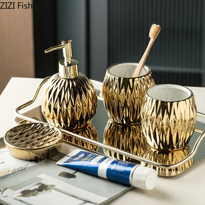 Conjunto de Banheiro em Cerâmica Luxuosa