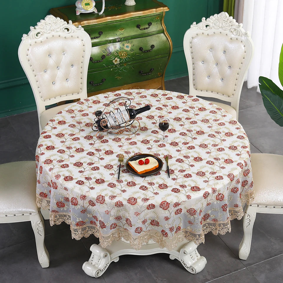 Battilo-Toalha De Mesa De Renda Bordada Retangular, Cobertura De Mesa De Luxo, Toalhas De Mesa De Café, Mesas De Jantar, Casa, Decoração De Casamento