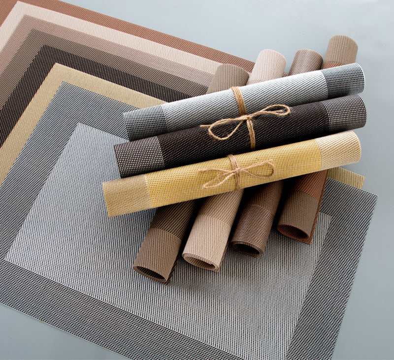 4/6 pçs conjunto de tapete de mesa antiderrapante tigela almofada coaster conjunto lavável pvc mesa de jantar placemats modernos acessórios de decoração para casa