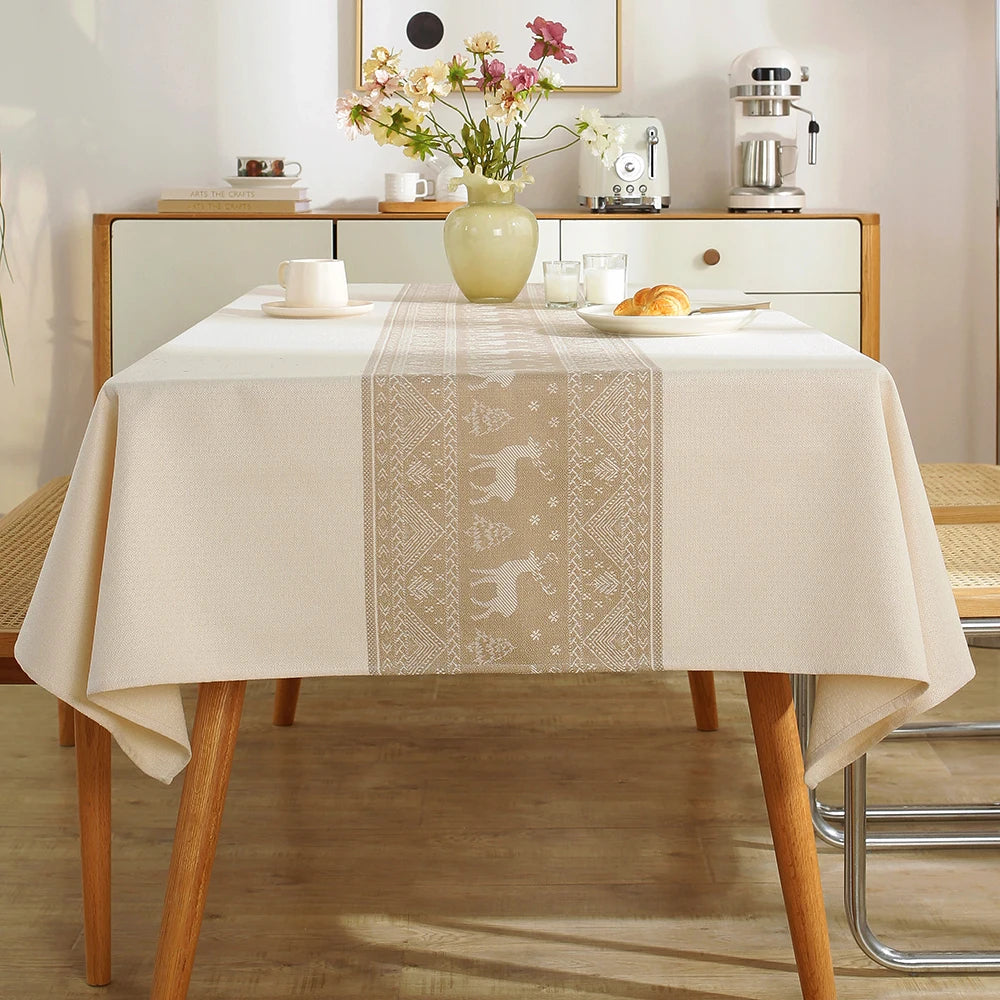Battilo vintage retângulo toalha de mesa de linho capa de mesa à prova dwaterproof água resistente a manchas para mesa de jantar decoração da cozinha