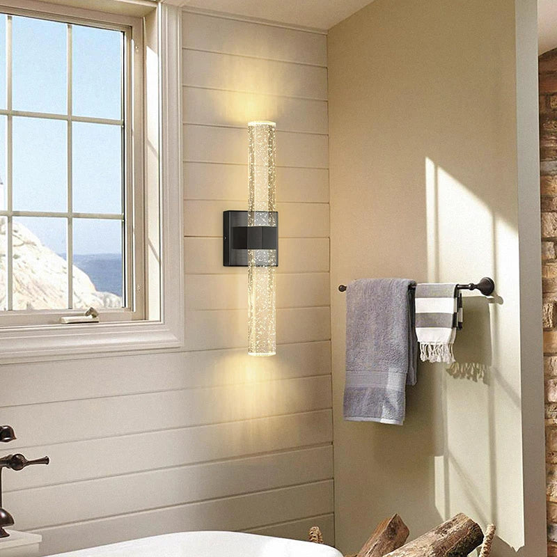 Bolha de cristal lâmpadas parede moderna iluminação led ouro arandelas parede interior sala estar fundo tv quarto corredor decoração casa lustre