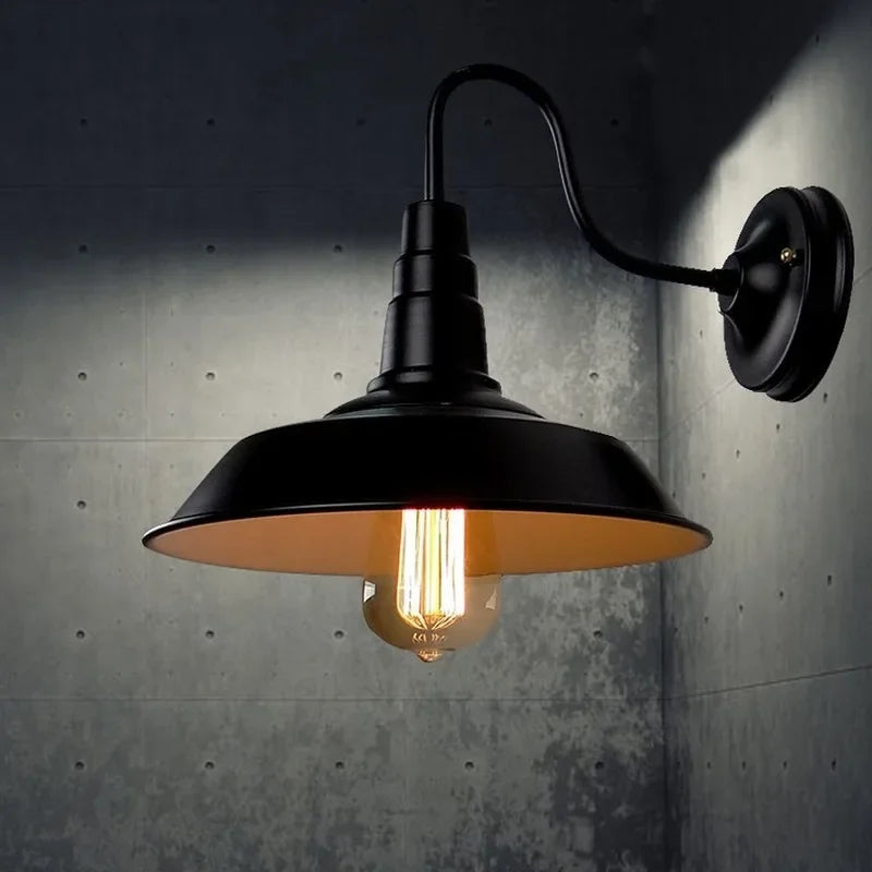 Luminária de parede industrial de loft, luminária led retrô vintage para decoração, estilo americano, para restaurante e sala de estar