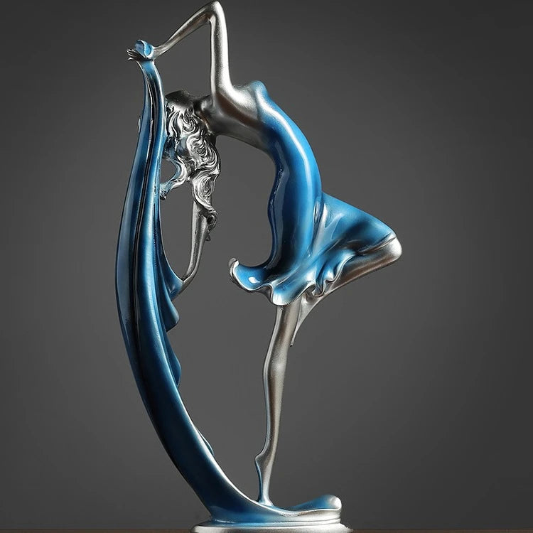Europeia Bela Dança Menina Escultura, Resina Elegante Ofício Ornamento, Sala De Estar Figura Da Moda, Decoração