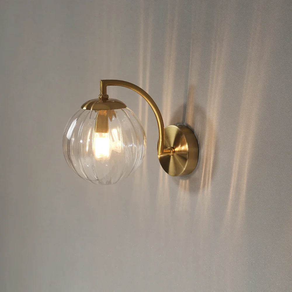 Moderna lâmpada de parede led cor luz parede vidro nordic minimalista sala estar quarto cabeceira arandela jantar cozinha luminária interior