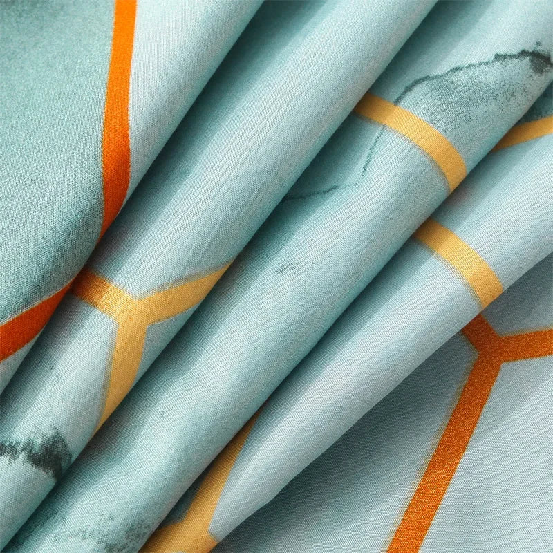 Conjunto de Cama Geométrico Mármore - Elegância - Casa Ornato