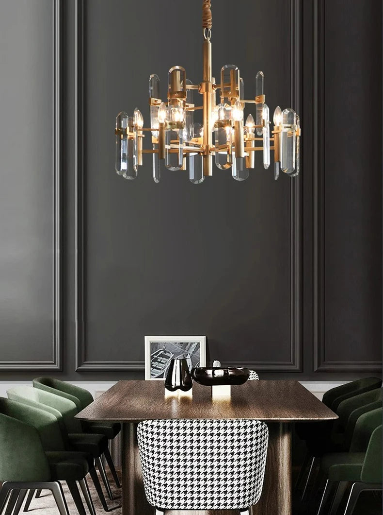 Decoração Home Luzes Pingente, Luxo Cristal, Sala Lustre, Sala de jantar Lâmpada, Luz de teto, Iluminação Interior