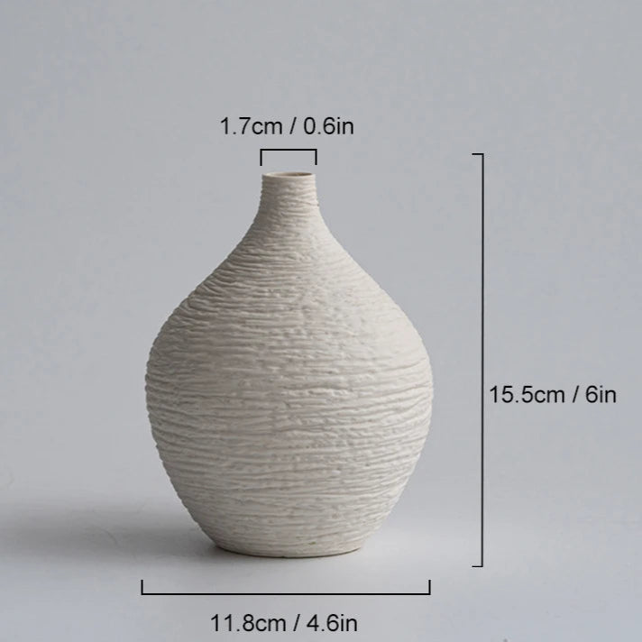 Vaso de Cerâmica Elegante para Decoração Nórdica - Casa Ornato