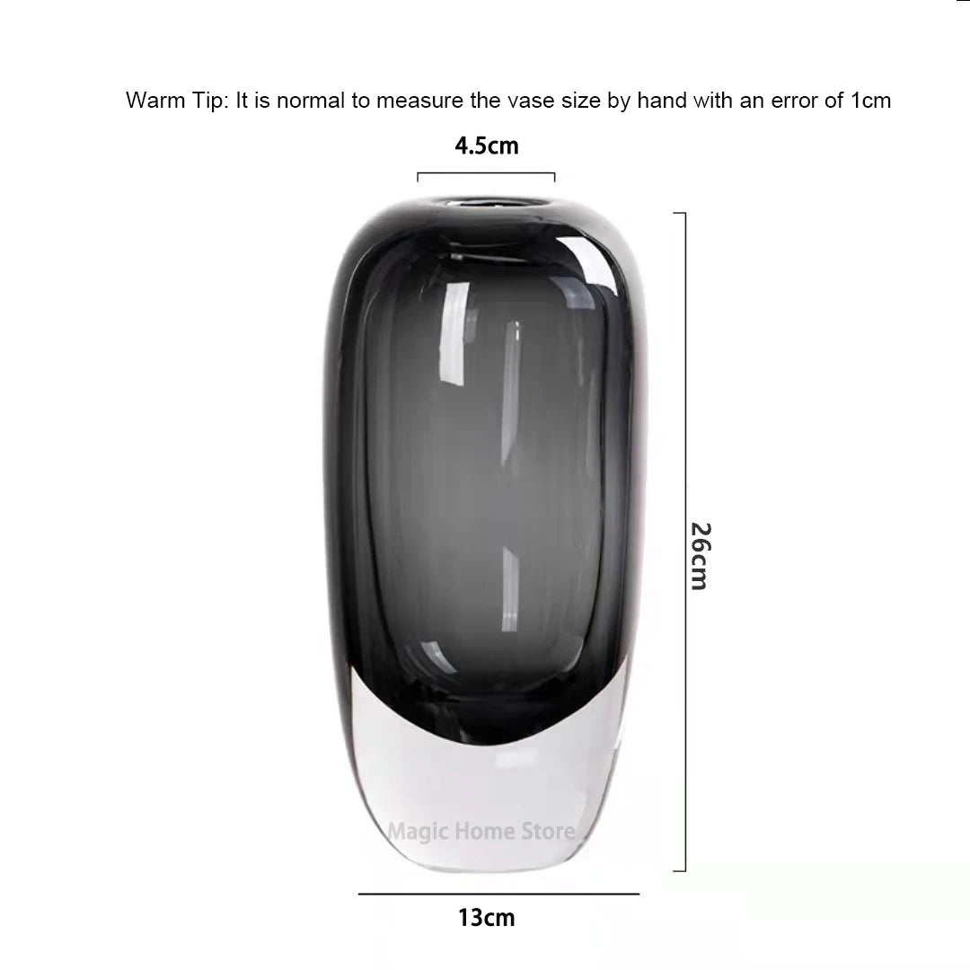 Vaso de vidro transparente flor de cristal vaso hidropônico moderno interior decoração da sala vasos decorativos para sala estar decoração mesa
