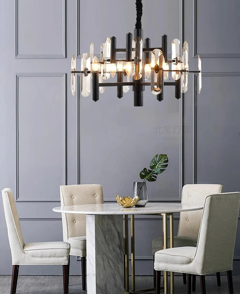 Decoração Home Luzes Pingente, Luxo Cristal, Sala Lustre, Sala de jantar Lâmpada, Luz de teto, Iluminação Interior