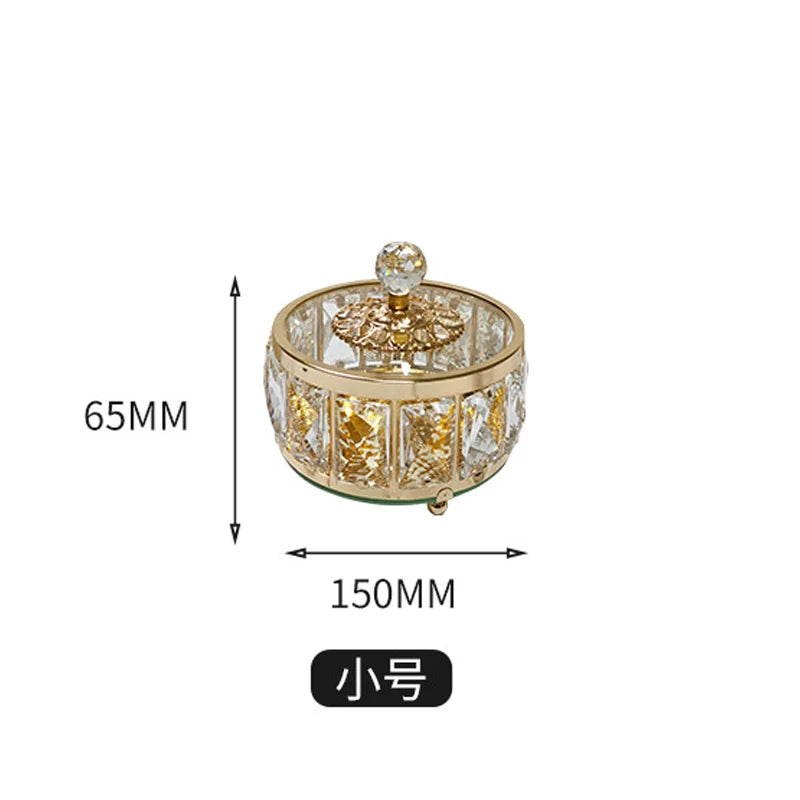 Tigela de Cristal Luxuosa com Tampa para Decoração - Casa Ornato