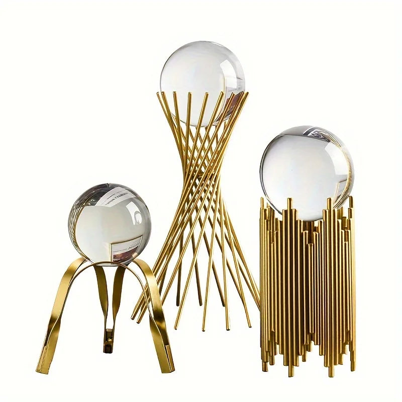 Escultura Abstrata de Metal Minimalista para Decoração AuroraSculpt - Casa Ornato