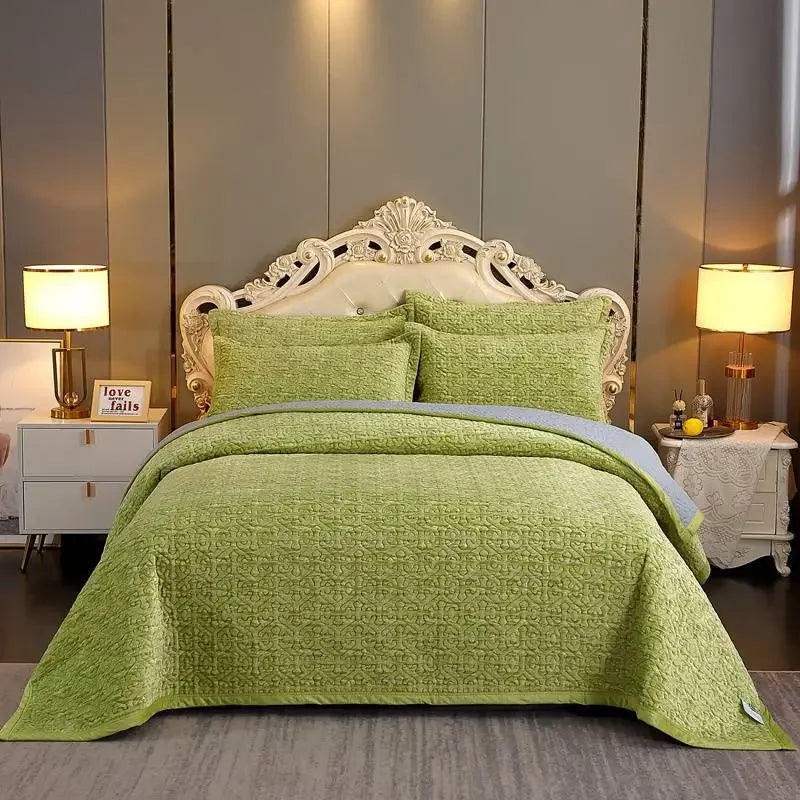Conjunto de Cama Veludo Tingido Elegância Imperial - Casa Ornato