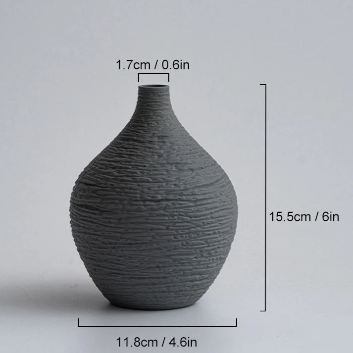 Vaso de Cerâmica Elegante para Decoração Nórdica - Casa Ornato