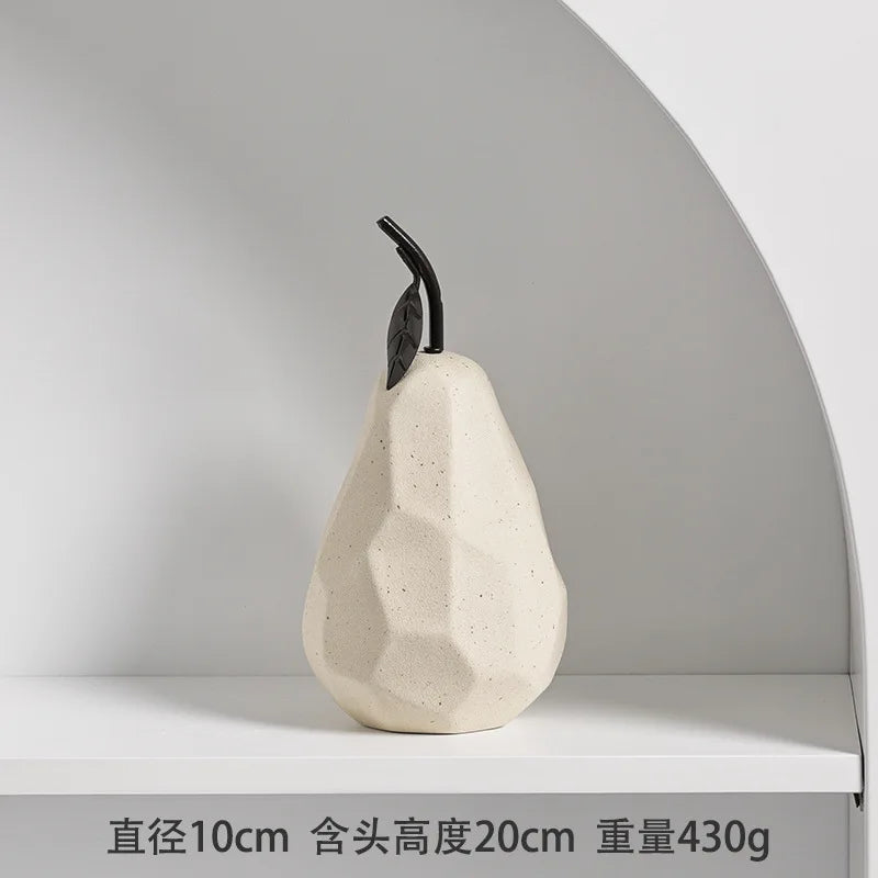 Escultura Nórdica Maçã e Pêra, Escultura Cerâmica, Sala De Estar, Armário De TV, Sala De Jantar, Alpendre, Quarto, Decoração De Mesa, Artesanato Lar Simples