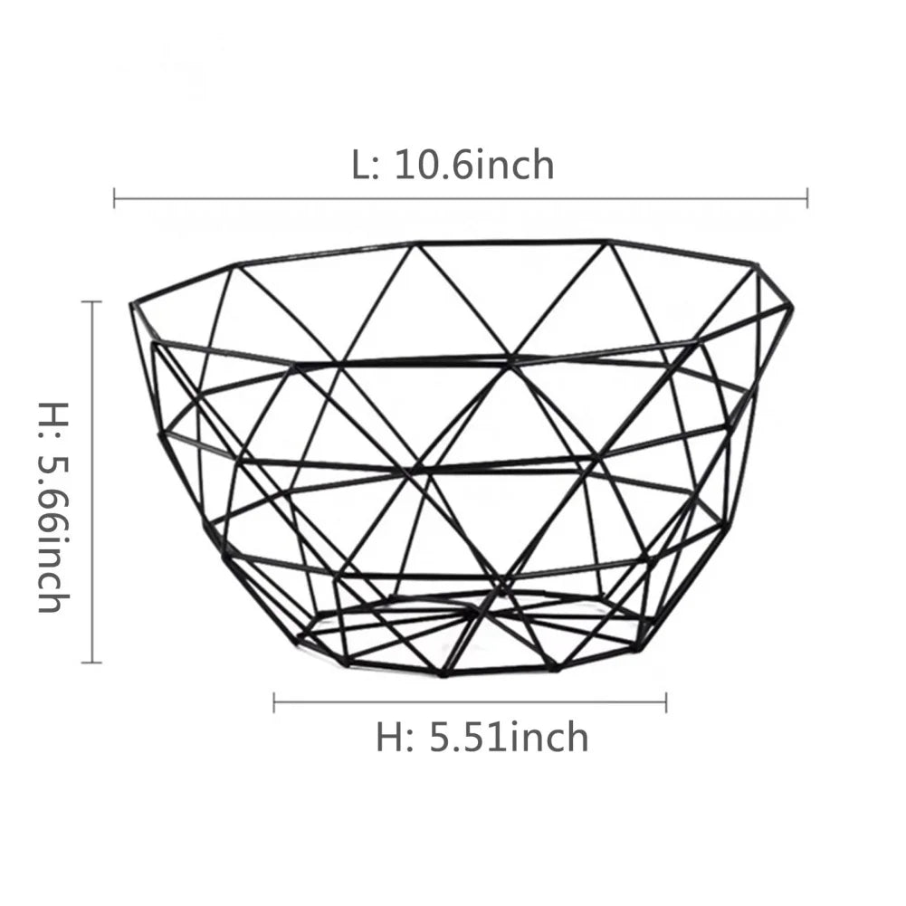 Cesta De Frutas De Ferro Oco, Tigela De Lavagem, Fruteira, Cesta De Armazenamento, Sala De Estar, Mesa De Centro, Lanche, Net, Vermelho