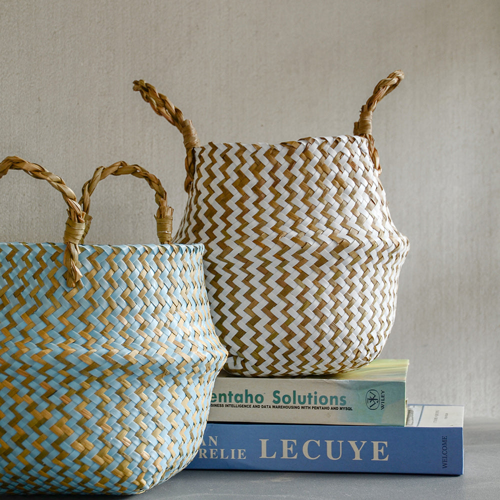 Cesta de Vime Artesanal Boho Elegance - Casa Ornato