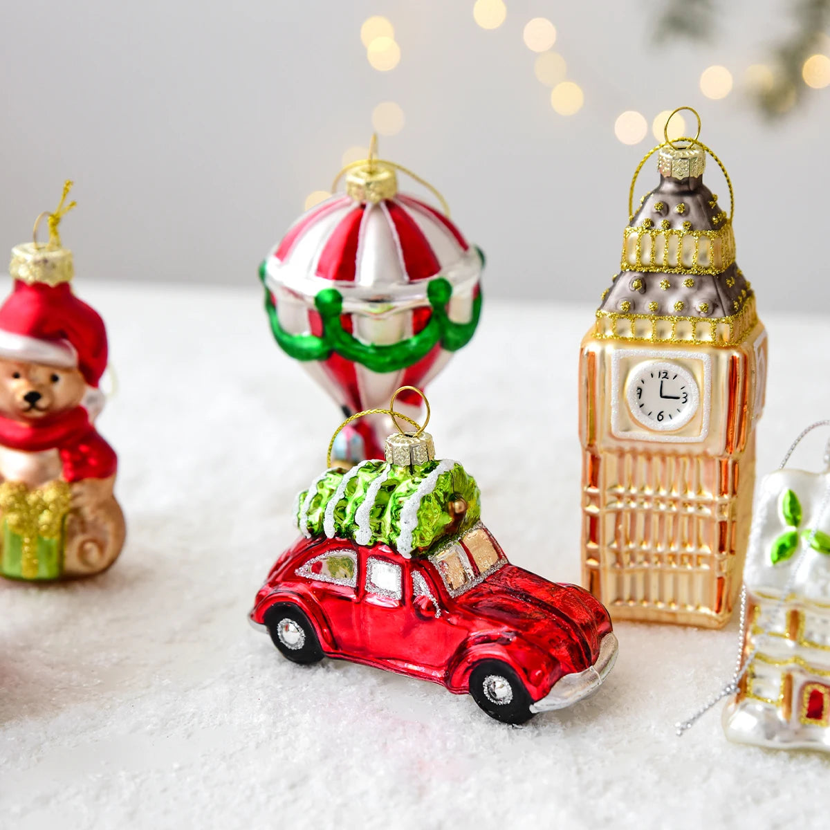 Natal de vidro boneco de neve caixa de correio decoração da árvore de natal pendurado para janela festiva pendurado decoração de natal presente de natal