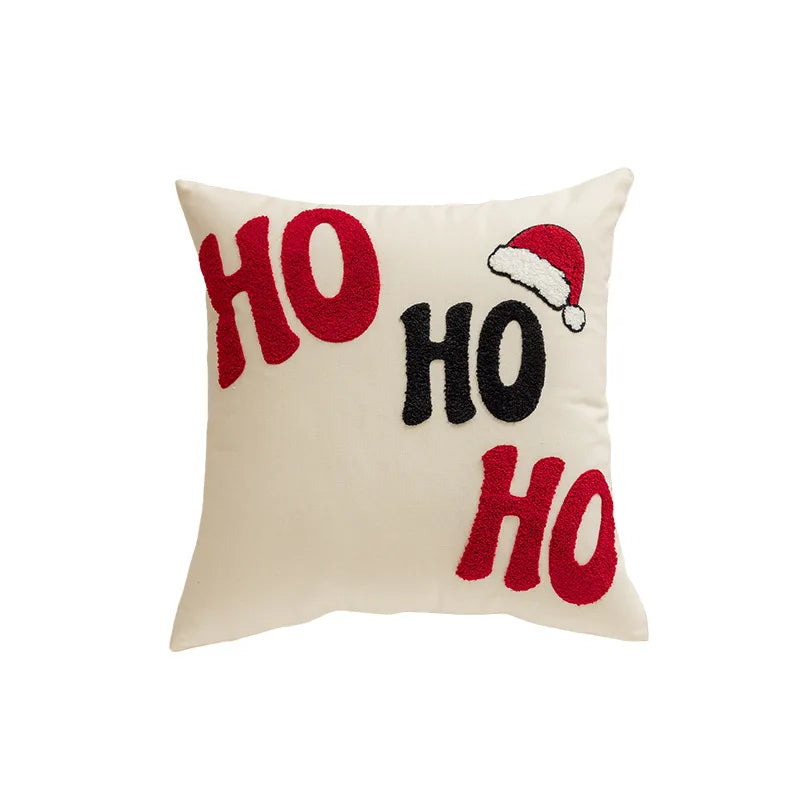 Natal Plush Lance Travesseiro Capa, Estampagem Férias Cintura Capa de Almofada, Casa Fronha Decorativa, Decoração Ano Novo, 45x45cm