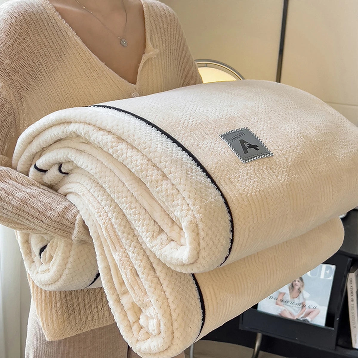 Cobertor de Veludo Coral Elegância - Casa Ornato