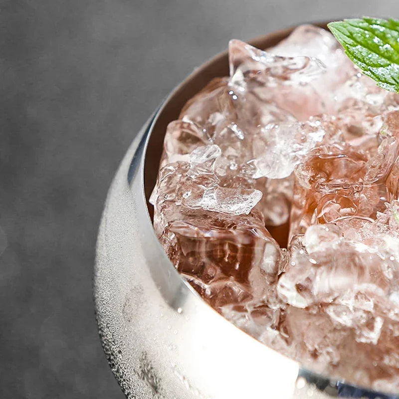 Copo de coquetel de aço inoxidável 304, copo de vinho tinto, flauta, champanhe, copo de metal, bar, martini