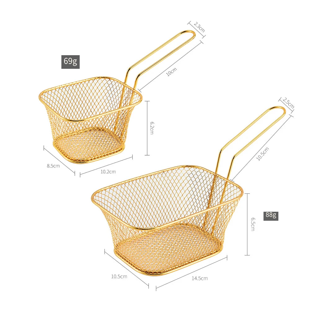 Cesta de Fritura Multifuncional em Aço Inoxidável Golden Fryer - Casa Ornato