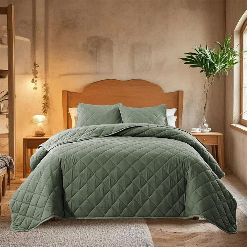 Colcha Acolchoada Luxuosa de Dupla Face - Casa Ornato